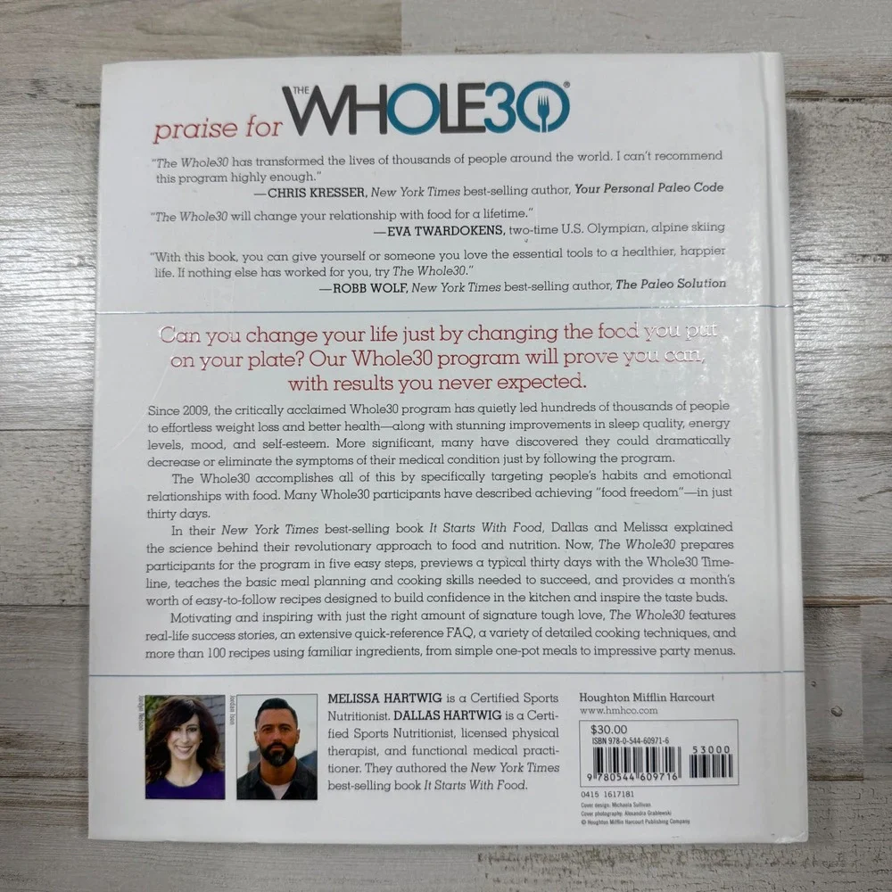The Whole30 30-Day Guide Total Health Food Freedom Hartwig Hardcover Cookbook
